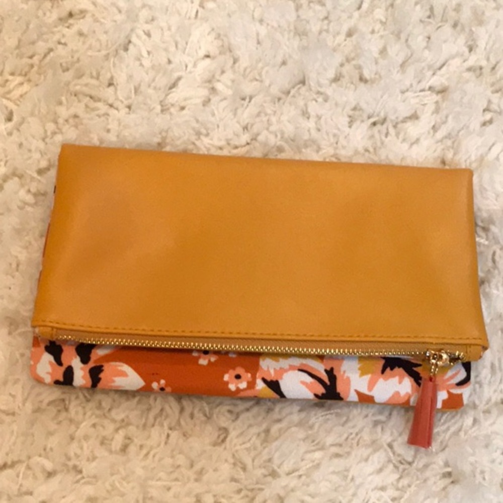 Rachel Pally leather reversible clutch NWOT